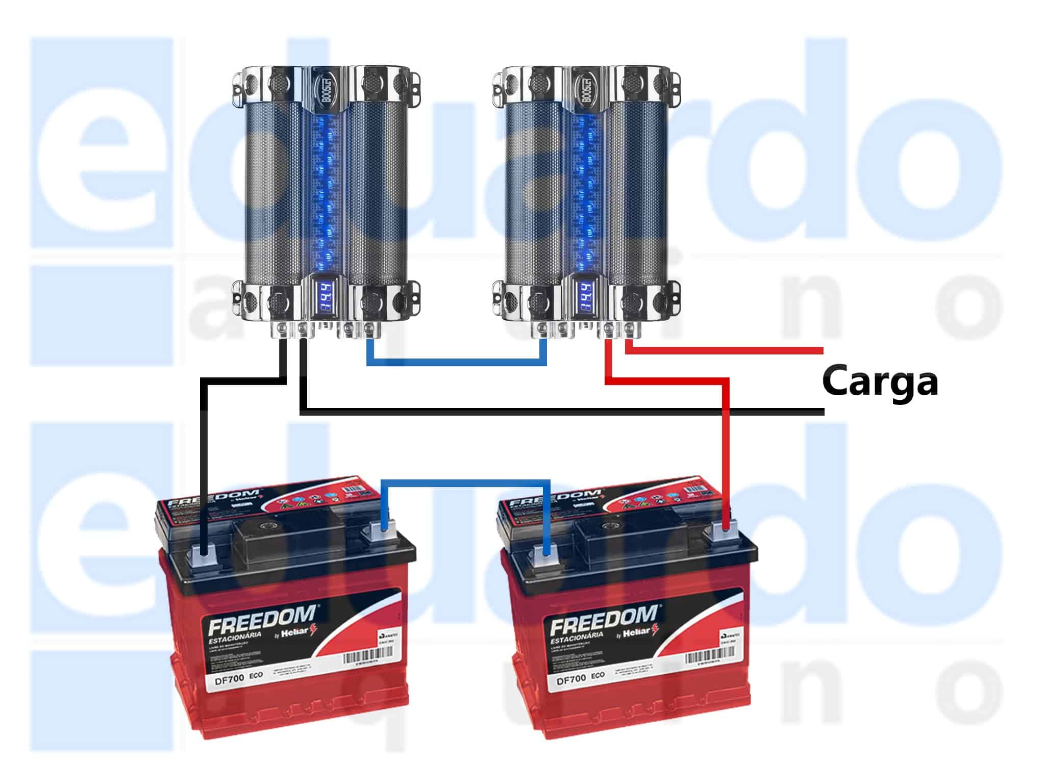 Ligação Super Capacitor em Série