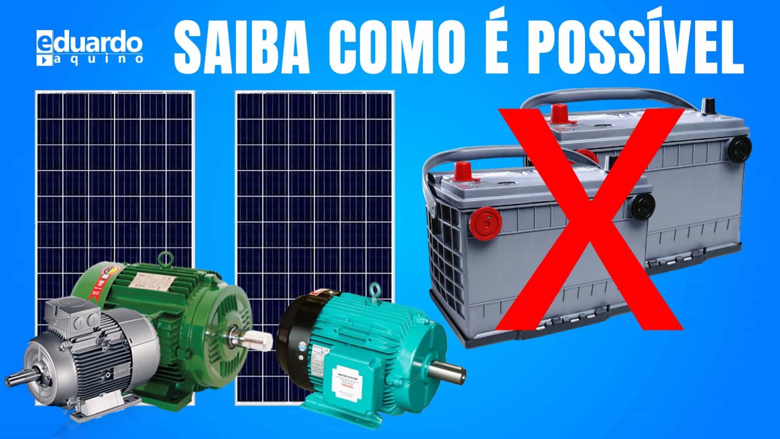 MOTORES na PLACA SOLAR Sem BATERIAS e Sem INVERSOR de TENSÃO
