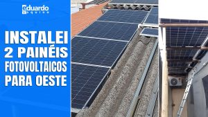 2 Placas Solares 365Wp Para Oeste + Micro Inversor, Quanto Gera
