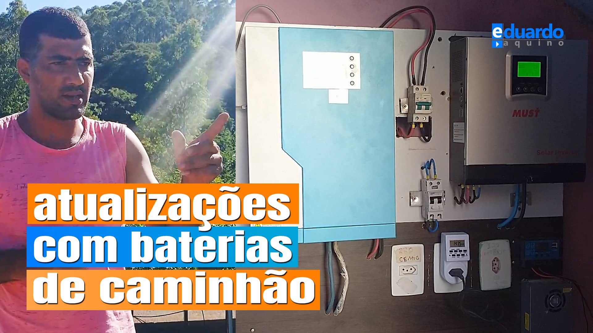 Atualização Energia Solar OffGrid com BATERIAS de CAMINHÃO do Márcio