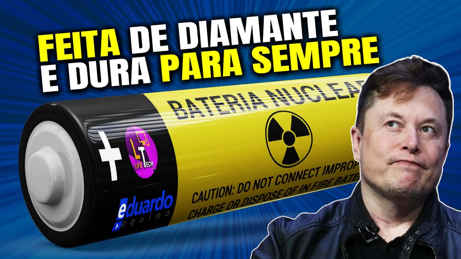 Bateria de Diamante RADIOATIVO tem Vida ETERNA