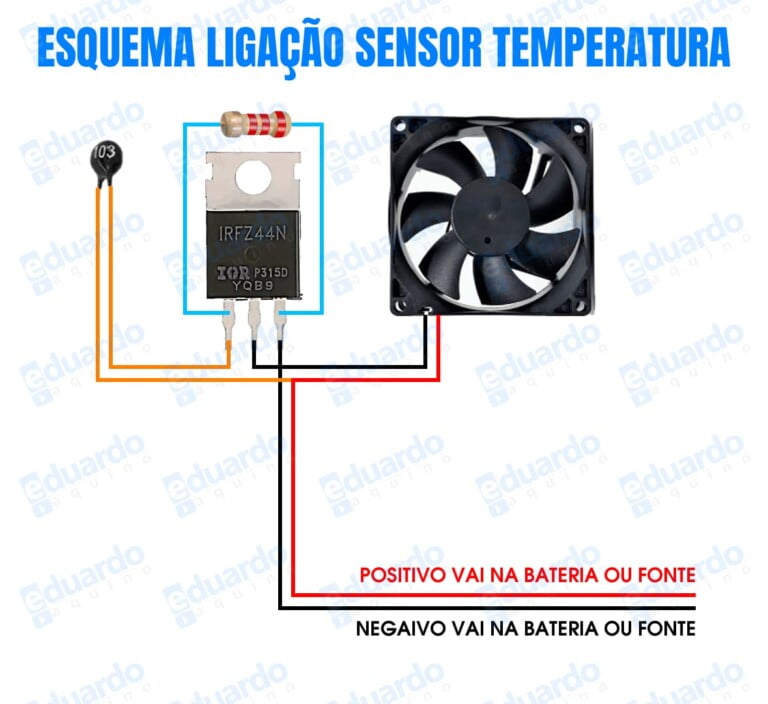 Sensor de Temperatura Automático com Apenas 3 Componentes!