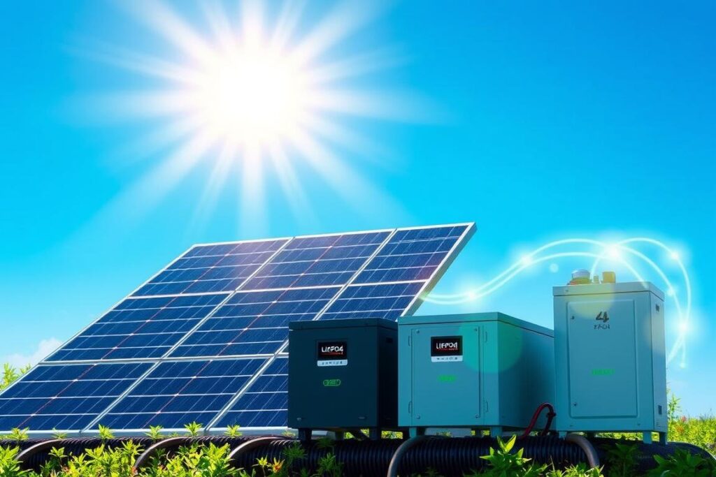 energia solar com baterias LifePO4