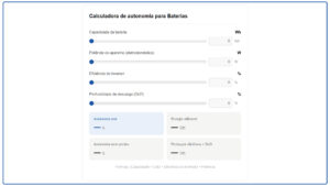 Calculadora de Autonomia de Baterias | Eduardo Aquino